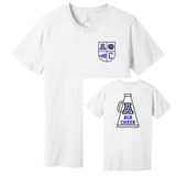 Acalanes Cheer Pocket Logo & Megaphone Back - White - 5 Shirt Style Choices
