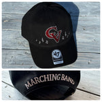 Rhinestone CV Marching Band Black 47 Brand Clean Up Cap