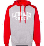 Clayton Valley Cheer Unisex Hoodie Sweatshirt - CHOOSE YOUR COLOR SLEEVE COLOR