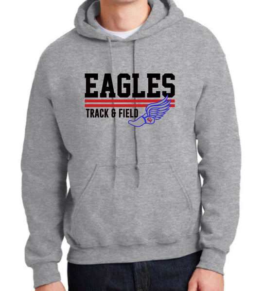 EAGLES Track & Field - Grey - Glitter or Regular Vinyl - 7 Shirt Style Choices