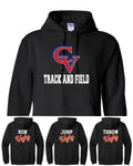 Black CV Track and Field - Run, Jump or Throw (Red/White) Ugly - 5 Shirt Style Choices