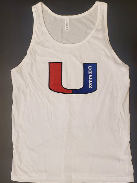 A LIMITED IN STOCK ITEM U Cheer White Unisex Tank Top