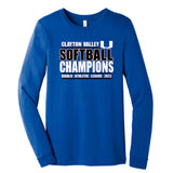 Clayton Valley Softball DAL Champions Royal Blue - CHOOSE FROM 5 Shirt Style Choices