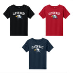 * TODDER & YOUTH SIZES * CLAYTON VALLEY w/ EAGLE - 3 SHIRT STYLE AND 3 COLOR CHOICES