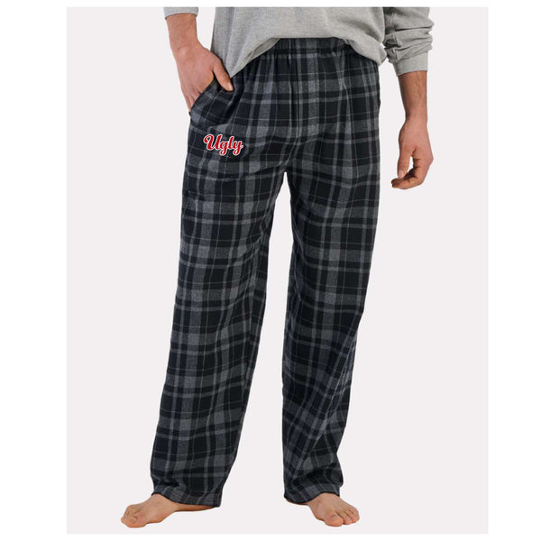 UGLY BOXERCRAFT PAJAMA BOTTOMS - BLACK JORDAN PLAID