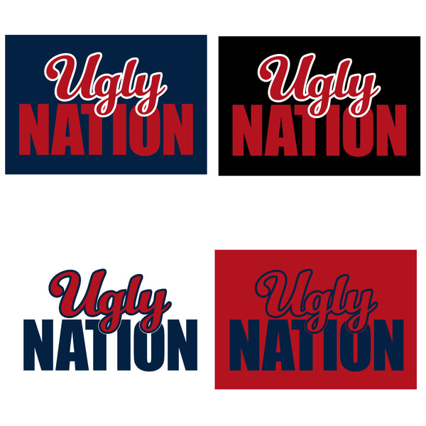 UGLY NATION - BELLA+CANVAS Women’s Relaxed Short Sleeve V-Neck Tee - 4 COLOR CHOICES
