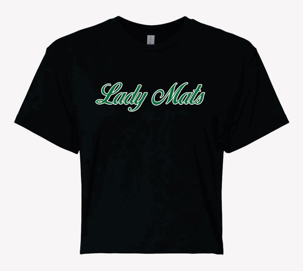 Black Miramonte LADY MATS Crop T-Shirt - 2 Logo Options & 2 Shirt Color Choices