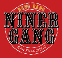 "Bang Bang Niner Gang" Rhinestone Unisex T-Shirt, Long Sleeve, Hoodie or Crewneck - 2 Color Choices
