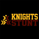 Knights Stunt w/ Stunt Logo - Black - Glitter or Regular Vinyl - 7 Shirt Style Choices