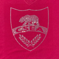 Silver OR Gold Rhinestone CSEA on RED - 5 Shirt Style Choices