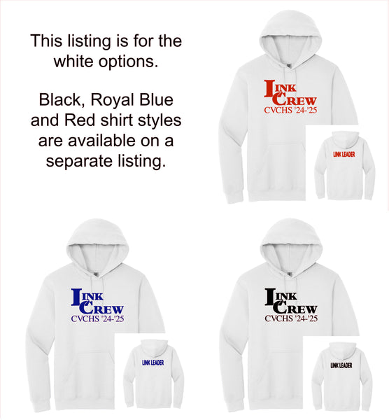 24-25 Clayton Valley LINK CREW - White - CHOOSE YOUR SHIRT STYLE