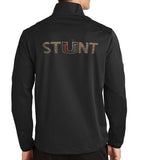Rhinestone Stunt Mom Black Unisex 1/2 Zip Active Soft Shell Jacket