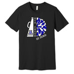 ACA Cheer Megaphone & Pom - Black - 5 Shirt Style Choices