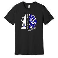 ACA Cheer Megaphone & Pom - Black - 5 Shirt Style Choices