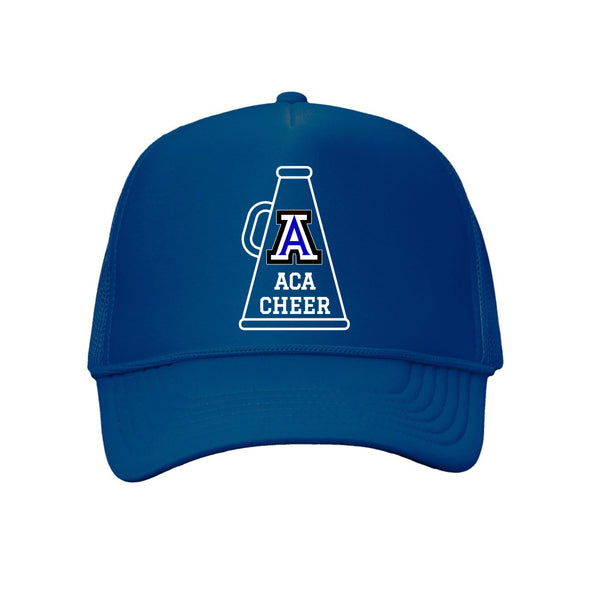 ACA Cheer Megaphone Foam Royal Blue Trucker Hat