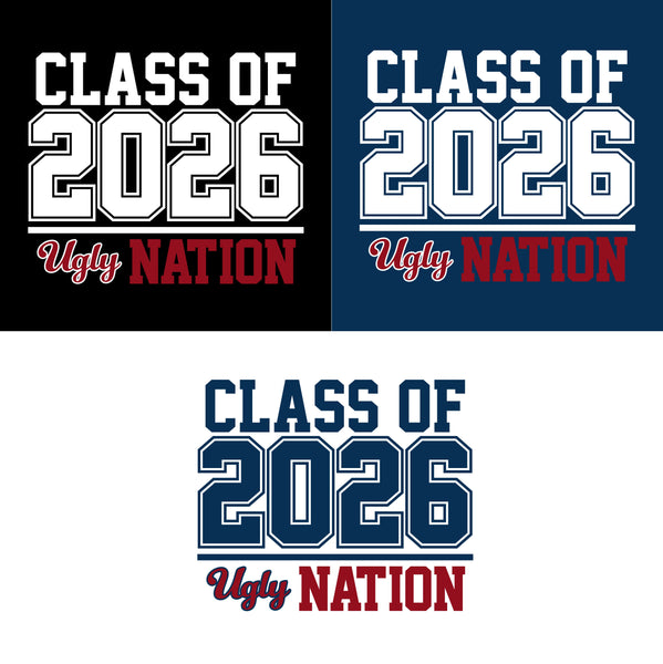 Class of 2026 - 5 SHIRT STYLE AND 3 COLOR CHOICES