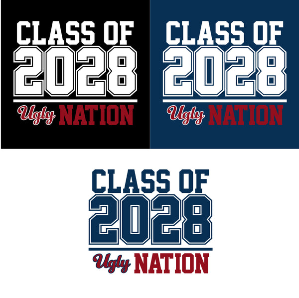 Class of 2028 - 5 SHIRT STYLE AND 3 COLOR CHOICES