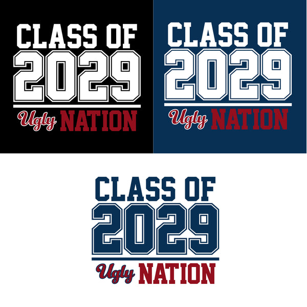 Class of 2029 - 5 SHIRT STYLE AND 3 COLOR CHOICES
