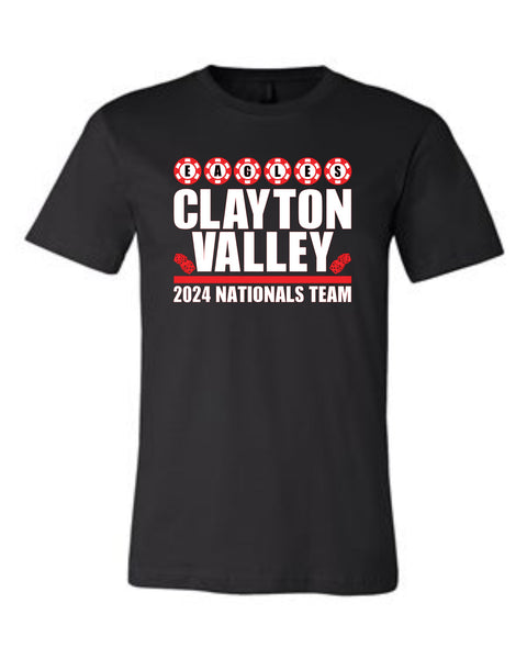 IN STOCK IN VEGAS 2024 Clayton Valley Nationals Black Unisex Short Sleeve Jersey Tee