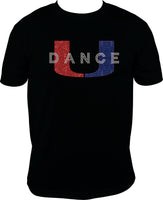 Clayton Valley RHINESTONE & GLITTER U DANCE Unisex Short Sleeve Jersey Tee - 3 Color Choices