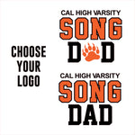 Cal High Varsity Song DAD - White - 2 Logo Options & 4 Shirt Style Choices