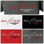 BLAZE Basketball Rhinestone / Glitter Women's Relaxed Short Sleeve V-Neck Tee - 5 Color Choices