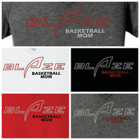 BLAZE Basketball Rhinestone / Glitter Women's Relaxed Short Sleeve V-Neck Tee - 5 Color Choices