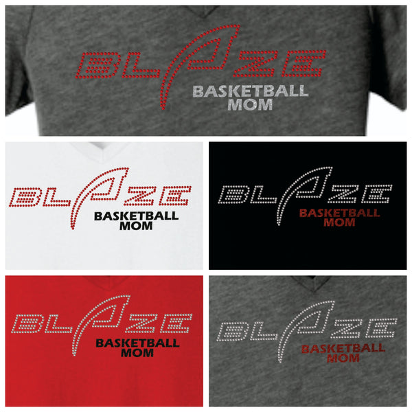 BLAZE Basketball Rhinestone / Glitter Crew Neck Sweatshirt - 5 Color Choices