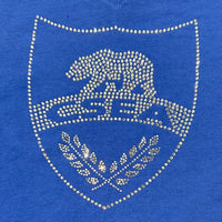 Silver OR Gold Rhinestone CSEA on Royal Blue - 5 Shirt Style Choices