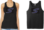 Rhinestone S - Black - 2 Tank Top Style Choices