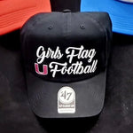 CVCHS Glitter Girls Flag Football Black 47 Brand Clean Up Cap