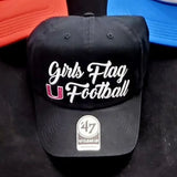 CVCHS Glitter Girls Flag Football Black 47 Brand Clean Up Cap