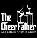 The CheerFather LL Knights Cheer - Black - Glitter or Regular Vinyl - 5 Shirt Style Choices
