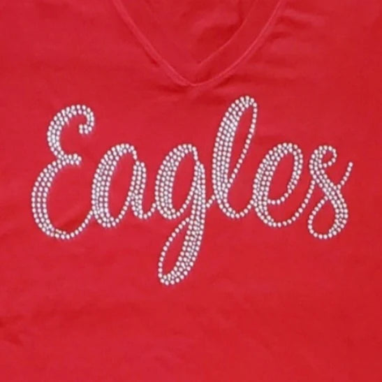 RHINESTONE EAGLES - 5 SHIRT STYLE AND 3 COLOR CHOICES