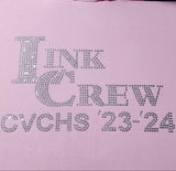 Clayton Valley LINK CREW Rhinestone / Glitter Crewneck Sweatshirt / Hoodie - 7 Color Choices