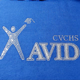 Clayton Valley AVID Womens Relaxed V-Neck Tee Rhinestone / Glitter - 3 Color Choices