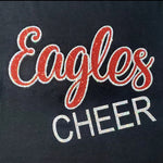 GLITTER EAGLES CHEER - CHOOSE YOUR SHIRT COLOR AND STYLE
