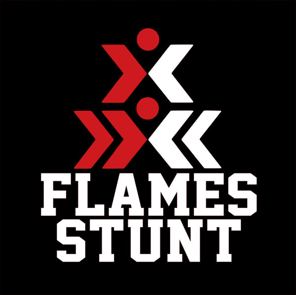 Black FLAMES STUNT Stunt Logo - 3 Logo Options & 5 Shirt Style Choices