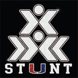 2023 Stunt Logo Glitter & Rhinestone - Red or Black - 5 Shirt Style Choices