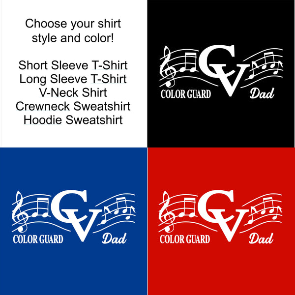 CVCHS Color Guard DAD - 5 Shirt Style Choices