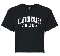 Clayton Valley Cheer Crop Tee - CHOOSE YOUR COLOR