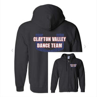 CVCHS DANCE TEAM Black Full Zip Hooded Sweatshirt