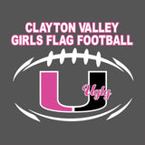CVCHS Girls Flag Football Unisex Long Sleeve T-Shirt - 2 Logo Options
