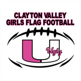 CVCHS Girls Flag Football Womens Relaxed Fit V-Neck T-Shirt - 2 Logo Options