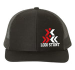 Black Lodi Stunt Snapback Trucker Hat