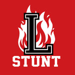 Red STUNT Flame Logo - 3 Logo Options & 5 Shirt Style Choices
