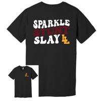 Sparkle Stunt Slay - Black - Glitter or Regular Vinyl - 7 Shirt Style Choices