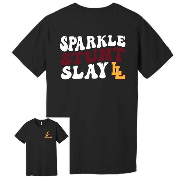 Sparkle Stunt Slay - Black - Glitter or Regular Vinyl - 7 Shirt Style Choices