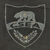 Silver OR Gold Rhinestone CSEA on Black - 5 Shirt Style Choices