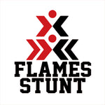 White FLAMES STUNT Stunt Logo - 3 Logo Options & 5 Shirt Style Choices
